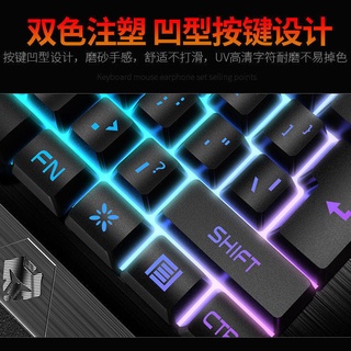 Mouse and keyboard setWolf RoadV5Wired Office Typing Game Waterproof Mechanical E-Sports Keyboard Mo