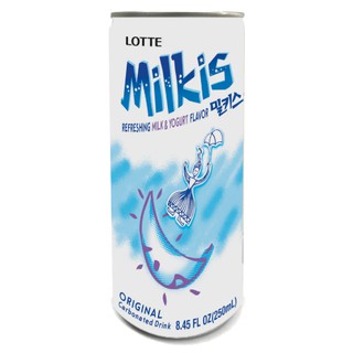 Lotte Milkis Carbonated Drink Milk and Yogurt Flavor Drink 250ml peach banana apple