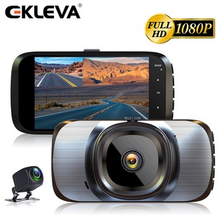 EKLEVA 4 Inch IPS Screen Dash Cam Car DVR Camera Full HD 1080P Drive Video Recorder Registrator Auto Dashboard Dual Dashcam Black DVRs Box