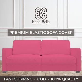 Kasa Bella – Premium Plain Elastic Sofa Cover Pink PSC