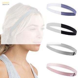 ✨qswba Yoga Silicone Antiperspirant Headband High Elasticity Non-slip Running Fitness Hair Band