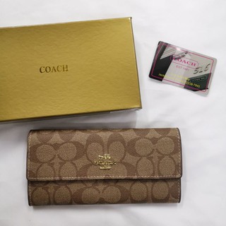 KATHY#Co ach bifold wallet high quality with box & card (2)