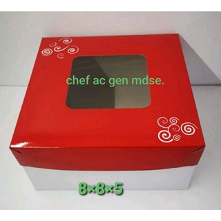8×8×5 CAKE BOXES RED 10PCS.
