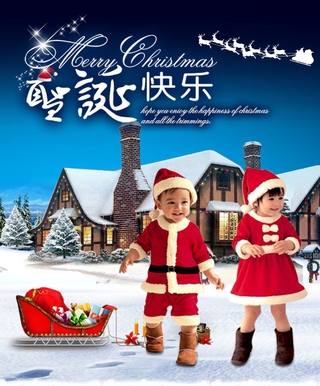 Children's Christmas costume Santa Claus jumpsuit Christmas dress