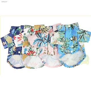 ◄✒Pet dog cat hawaiian spring polo shirt summer polo clothing