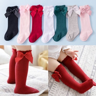 Bowknot Baby Socks Cotton Soft Knee High Socks Winter Autumn Newborn Infant Toddler Socks 0-2 Years
