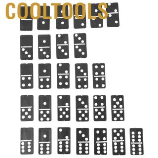 Cooltools Domino Game - Set of 28 pieces black plastic white numbers for children outdoor games