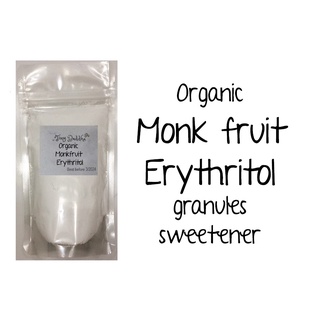 organic monk fruit erythritol blend granules sweetener 75g keto monkfruit