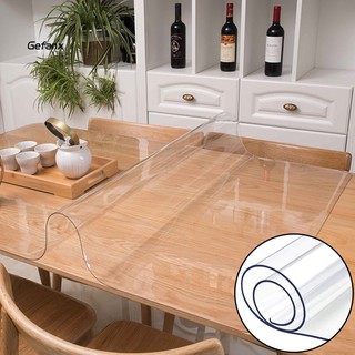 【GX】1mm Transparent Table Cover Water Resistant PVC Non-slip Tablecloth Protector (1)