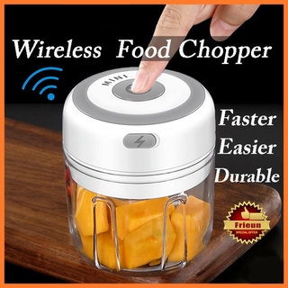 Mini Electric garlic chopper electric mini wireless food processor meat mincer food grinder vegetable chopper 100ml & 250ml (2)