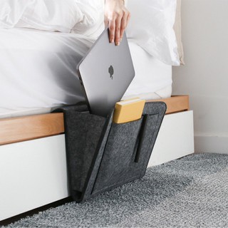 Nordic INS simple bedside hanging bag phablet remote control sundry storage bag Sofa bedroom storage bag felt phablet storage device hanging bag storage bag at the head of the bed in the dorm room