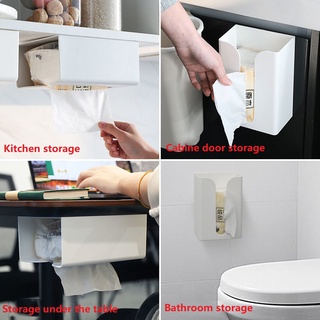 Tissue box Wall Mount Tissue Holder Adhesive Punch-freeTissue Box for Bathroom and Kitchen (3)