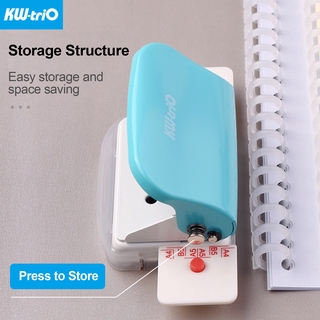 ☀ KW-trio 6-Hole Paper Punch Handheld Metal Hole Puncher 5 Sheet Capacity 6mm for A4 A5 B5 Notebook Scrapbook Diary Planner