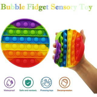 [Ready Stock]30 Pcs Pop it Sensory Fidget Toys Pack Push bubbles Pop it Fidget Toys Set for Kids and Adults Relieves Stress and Anxiety Fidget Toy Special Toys Assortment for Birthday Party Favors (3)