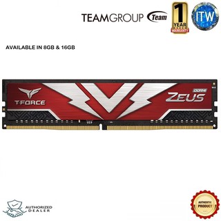 TEAMGROUP T-Force Zeus DDR4 3200MHz (PC4 25600) CL20 Desktop Gaming Memory Module