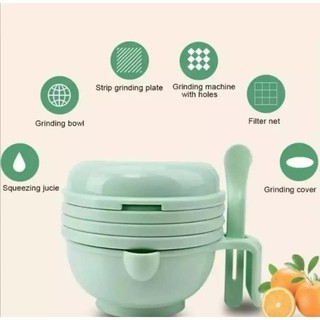 ❇Luckin Mart Baby Food Grinder 9 in 1 Set Grinding Bowls Grinder Baby Foods Processor Multi-function