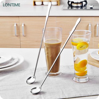 Stainless Steel Long Handle Honey Stir Spoon Coffee Spoon Ice Cream Dessert Scoop