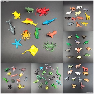 ✶◆☊【Spot goods】 Pet food►◐❀❧wild,farm,ocean, dinosaur,reptile,insect Rubber animals small 2inch 12pc