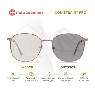 MetroSunnies Ellie Specs Con-Strain Anti Radiation Eye Glasses Photochromic For Men Women (1)