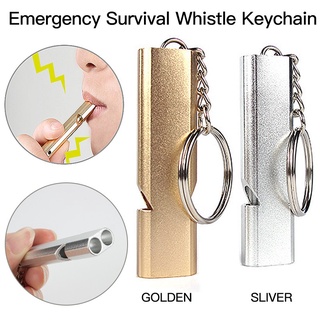 Emergency Survival Whistle Keychain Aluminum Alloy Outdoor Camping Hiking Accessory