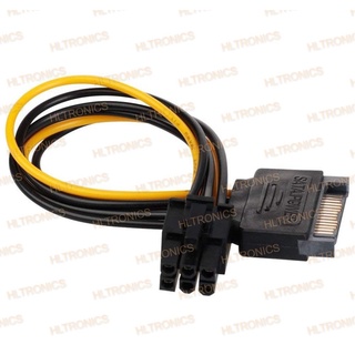 SATA 15 pin to 6 Pin Power Cable 15 pin SATA to 6 pin pci Express power Adapter cable