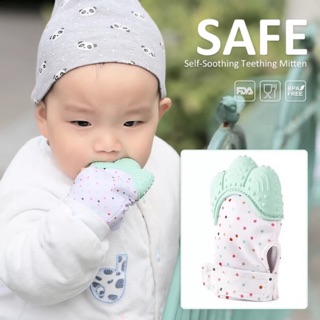 1Pcs Baby Mitten Teething Glove Candy Wrapper Sound Teether