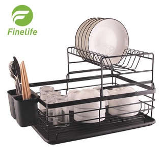 Finelife Dish Drying Drainer Storage Rack Iron Bowl Chopsticks Tableware Organizer Kitchen Tools (1)