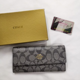 KATHY#Co ach bifold wallet high quality with box & card (5)