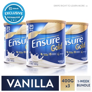 Ensure Gold HMB Vanilla 400G For Adult Nutrition Bundle of 3