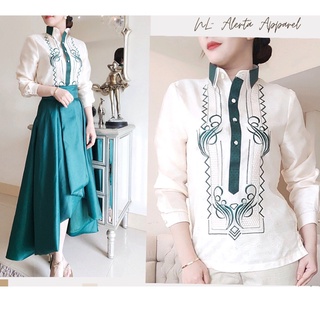 MODERN FILIPINIANA PURE EMBROIDERED BARONG FOR WOMEN