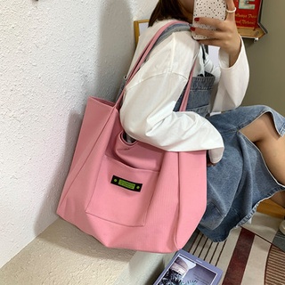 ❧❣Net red bag 2021 New Fashion large capacity canvas shoulder Women's bag summer wild ins casual tot