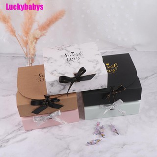 Luckybabys✹ Creative Marble Style Gift box Kraft Paper DIY Candy box Valentine's Day Gift