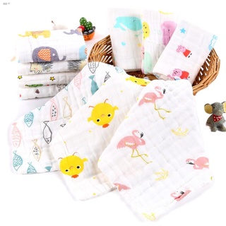 ▩CiCi Soft Face Towel Gauze Muslin Layer Cotton Bibs Baby Wash Cloth Lampin Random Cute Design