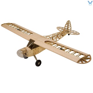 Rs Dancing Wings Hobby S0804 Balsa Wood RC Airplane 1.2M Paper Cub J-3 Remote Control Aircraft PNP Version with Motor ESC Servo Propeller DIY Flying Model
