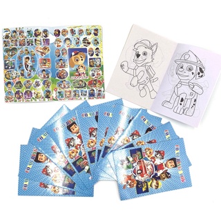 sticker⊕☽12books paw patrol coloring book for games prizes giveaways birthday partyneeds alehuangpar