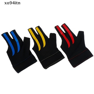 [xo94itn] Snooker Billiard Cue Spandex Gloves Pool Left Hand Open Three Finger Gloves [xo94itn]