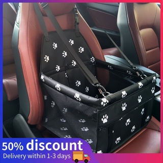 【COD】High Quality Black Pawprints Waterproof Pet Booster Car Seat (front/back seat) Dog Cat & Alike