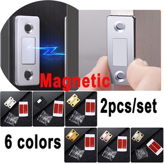 2pcs/set Magnetic Cabinet Catches Magnet Door Stops,Hidden Door Closer With Screw For Closet Cupboard Furniture Screw (1)