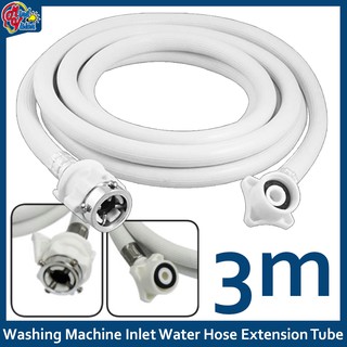 3m Automatic Washing Machine Inlet Water Hose Extension Tube White