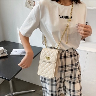 2022 New Women Sling Shoulder Bag Quality Korean Fashion Diamond Adjustable Chain Messenger Bag
