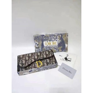 Women's long wallet♂ORG DIOR TOP GRADE WOMEN'S CANVAS LONG WALLET STYLISH WITH BOX
