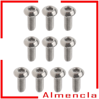 FTZ [ALMENCLA]10pcs/lot M3 Titanium Hex Allen Socket Button Head Screws M3 x 6mm/8mm/10mm/12mm/15mm (2)