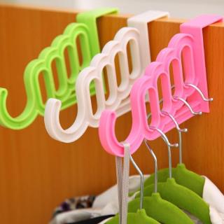Multi-Function Home Accessories Foldable Clothes Hanger Drying Rack 5 Hole Suit Bathroom Door