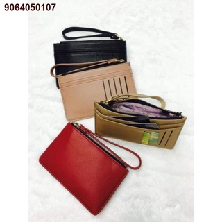 5DT11.30♟Wristlet Thin Wallet With Wristlet Short Cards Wallet