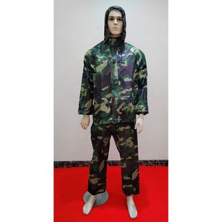 Raincoat for adult army design