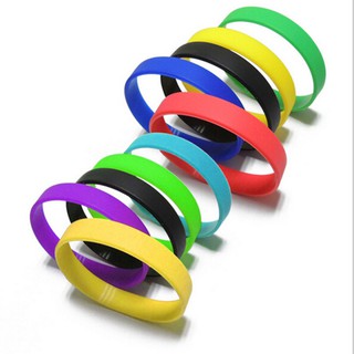 ada Silicone Rubber Wristband Flexible Wrist Band Cuff Bracelet Sports Bangle