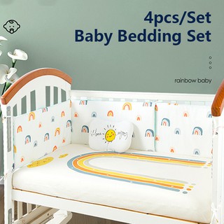 Baby Bed Crib Bumper U-Shaped Detachable Cotton Newborn Bumpers Infant Safe Protector