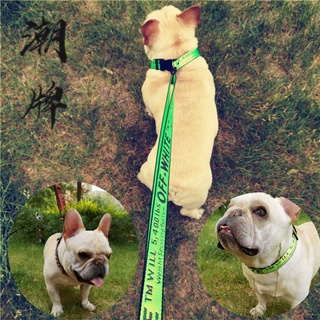Nylon Fashion Harness Collars for Dogs Off White Leashes Collar Small Dog Cute Off White Collar Pet Accessories (4)