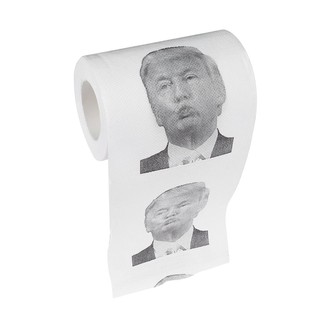 1 Roll Creative Prank Joke Fun Donald Trump President Toilet Wood Pulp Paper Paper Tissue Roll Gag