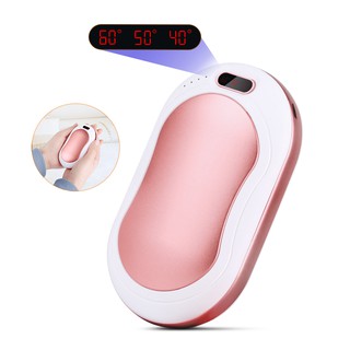 8-12h 10000mAh 4 In 1 USB Rechargeable Electric Hand Warmer Double-Side 5s Heating Mini 5V Long-Life